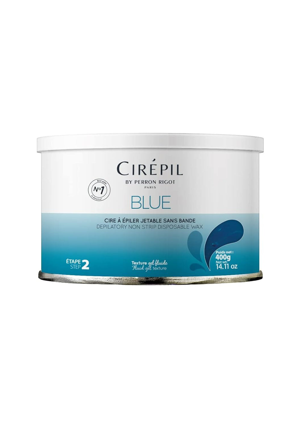 Cirepil blue front tin showing packaging and professional size benefit