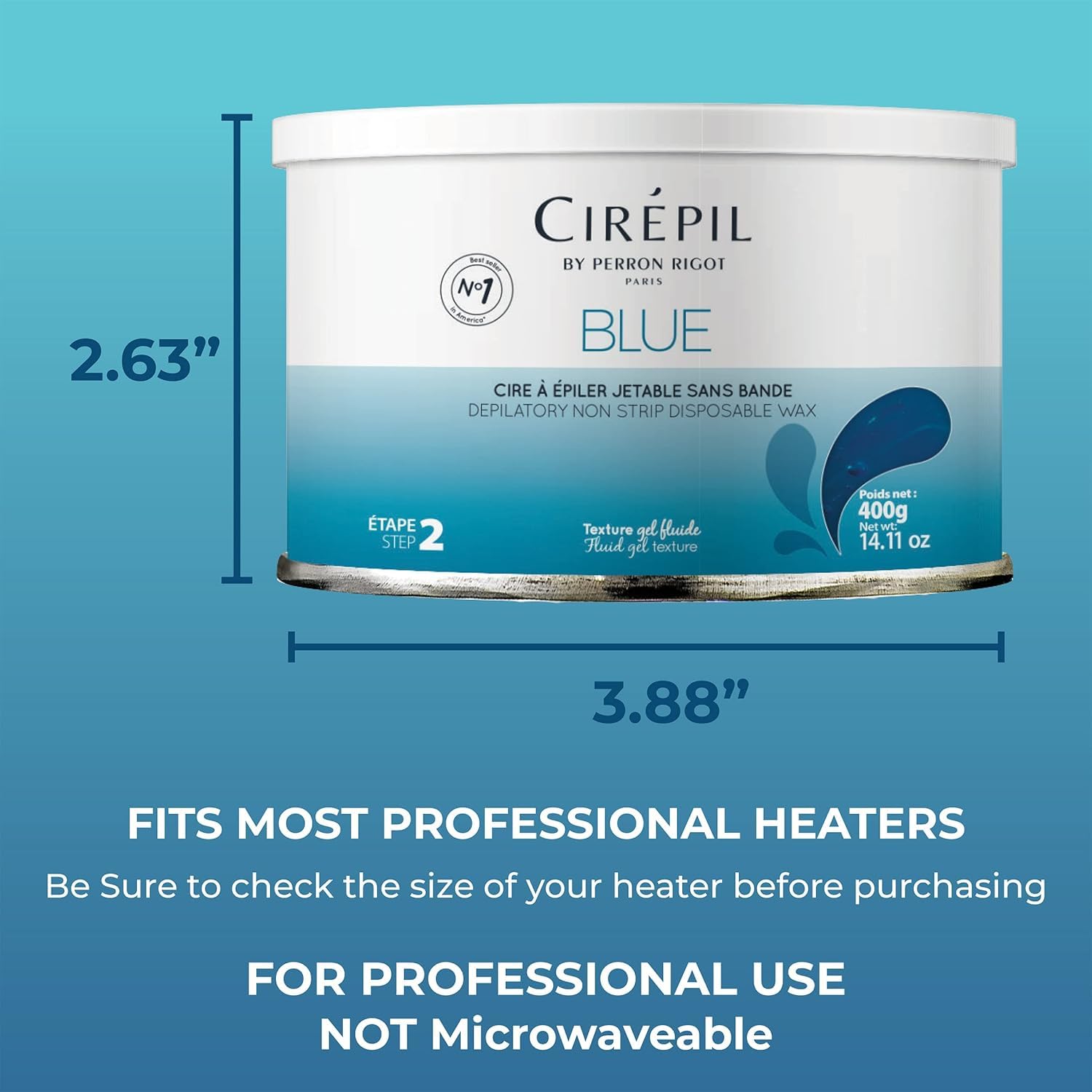 Cirepil blue applied on bikini area showing comfortable, clean removal