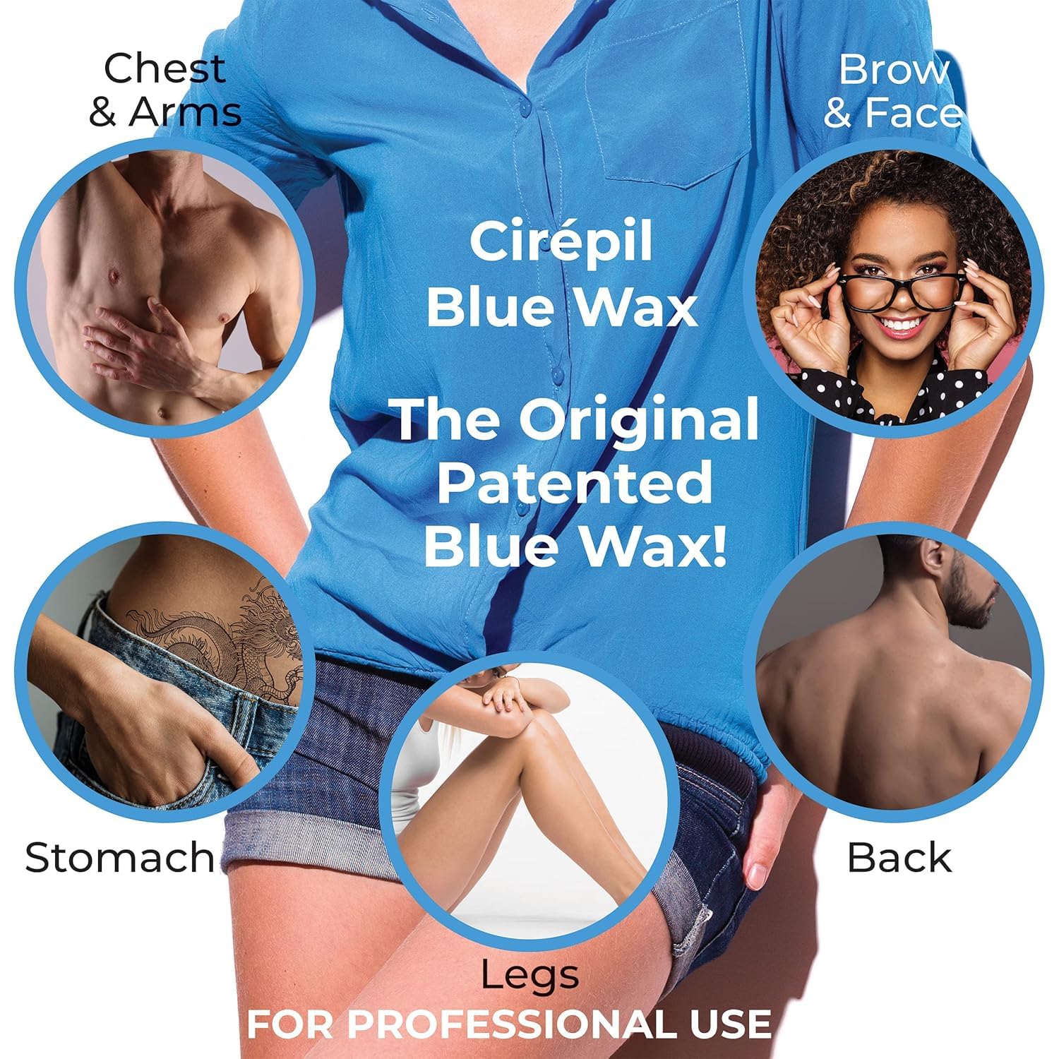Cirepil blue open tin revealing smooth gel texture for gentle removal