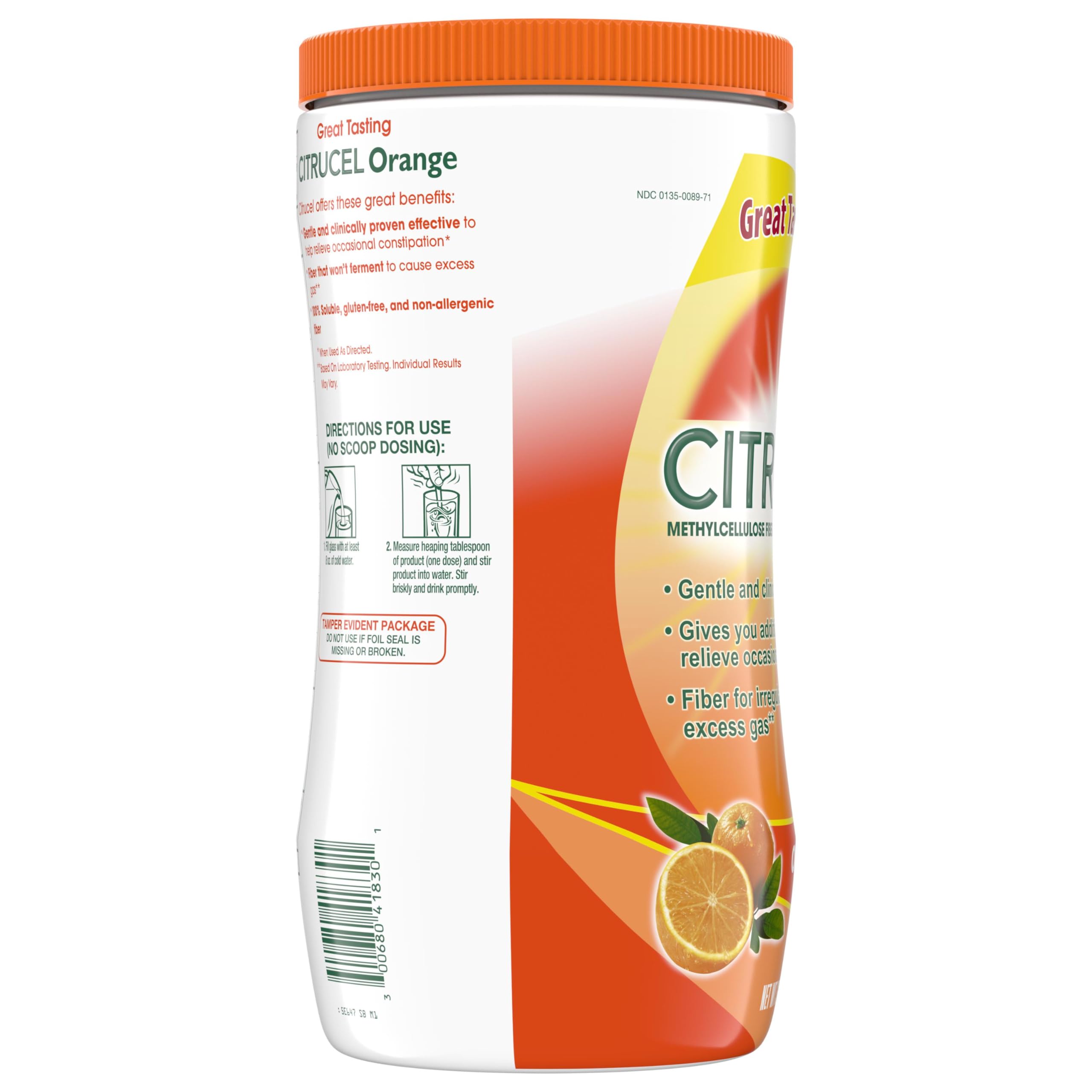 CITRUCEL serving preparation step-by-step demonstrating how to mix and drink promptly