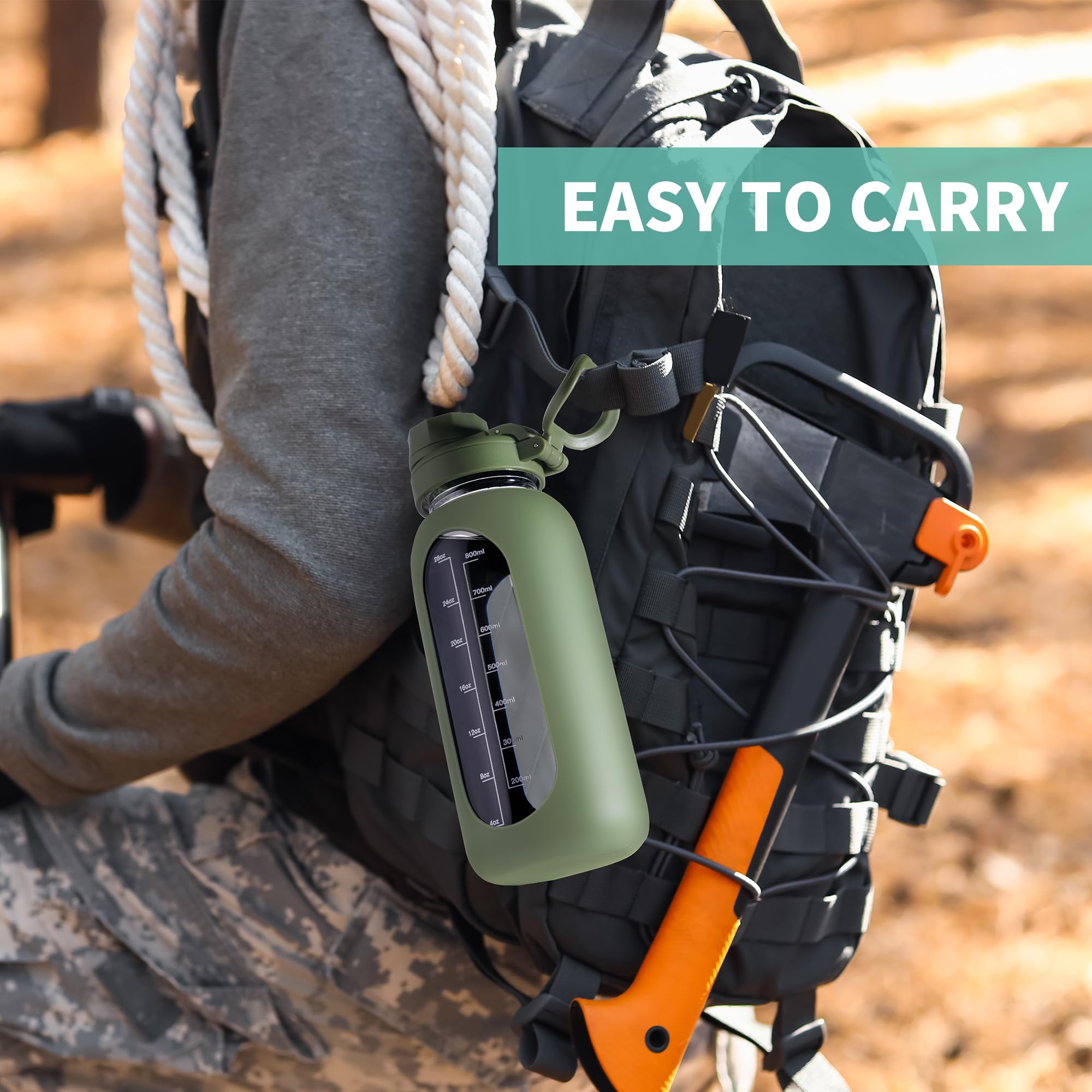 CIVAGO bottle inside gym bag showing portability and workout convenience