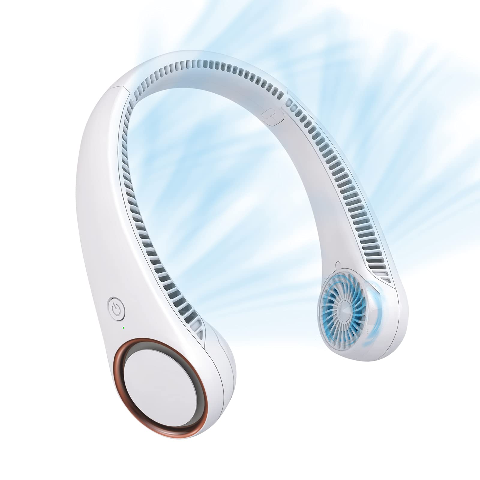 CIVPOWER neck fan front view showing compact design and hands-free cooling