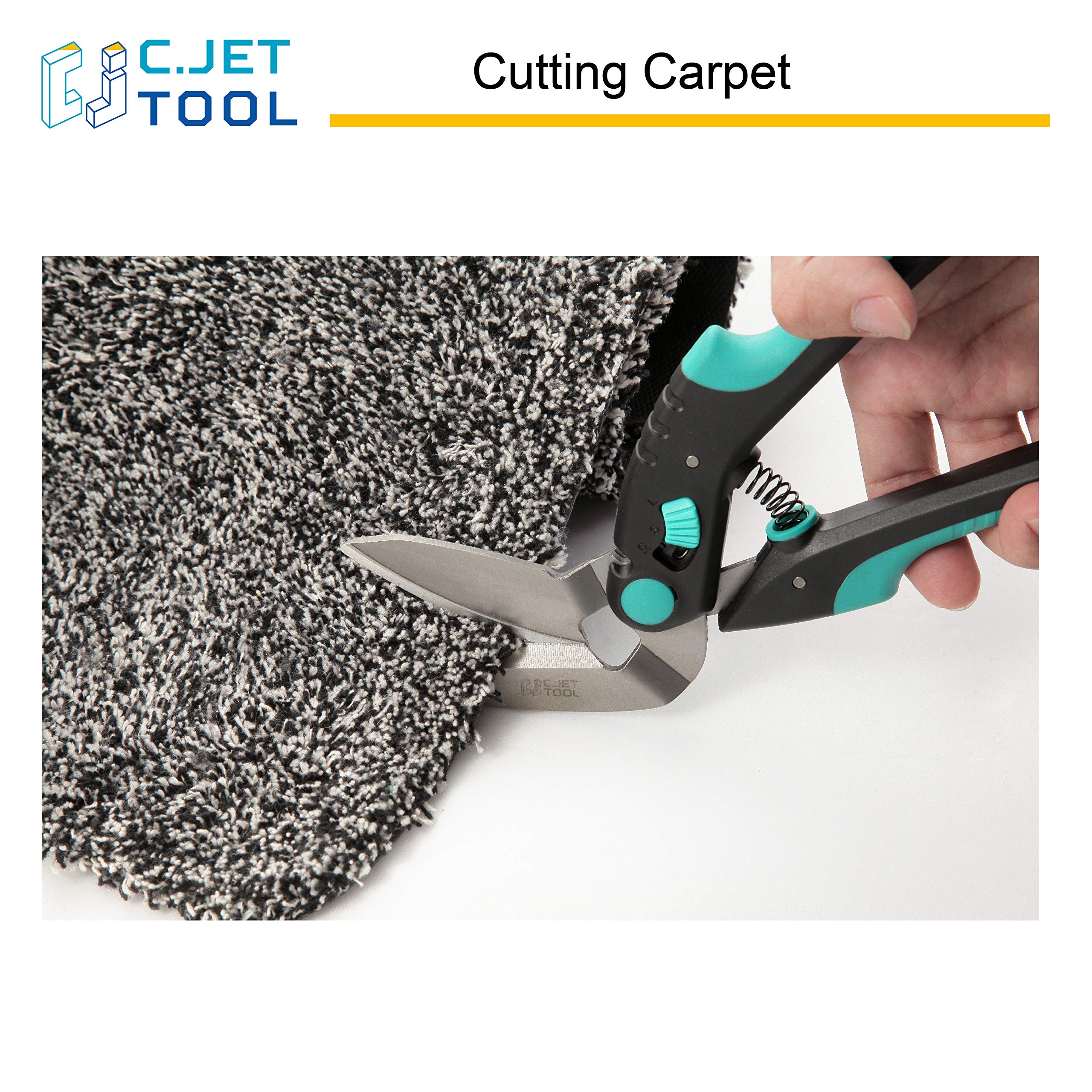 C.JET TOOL slicing cardboard and leather demonstrating material versatility