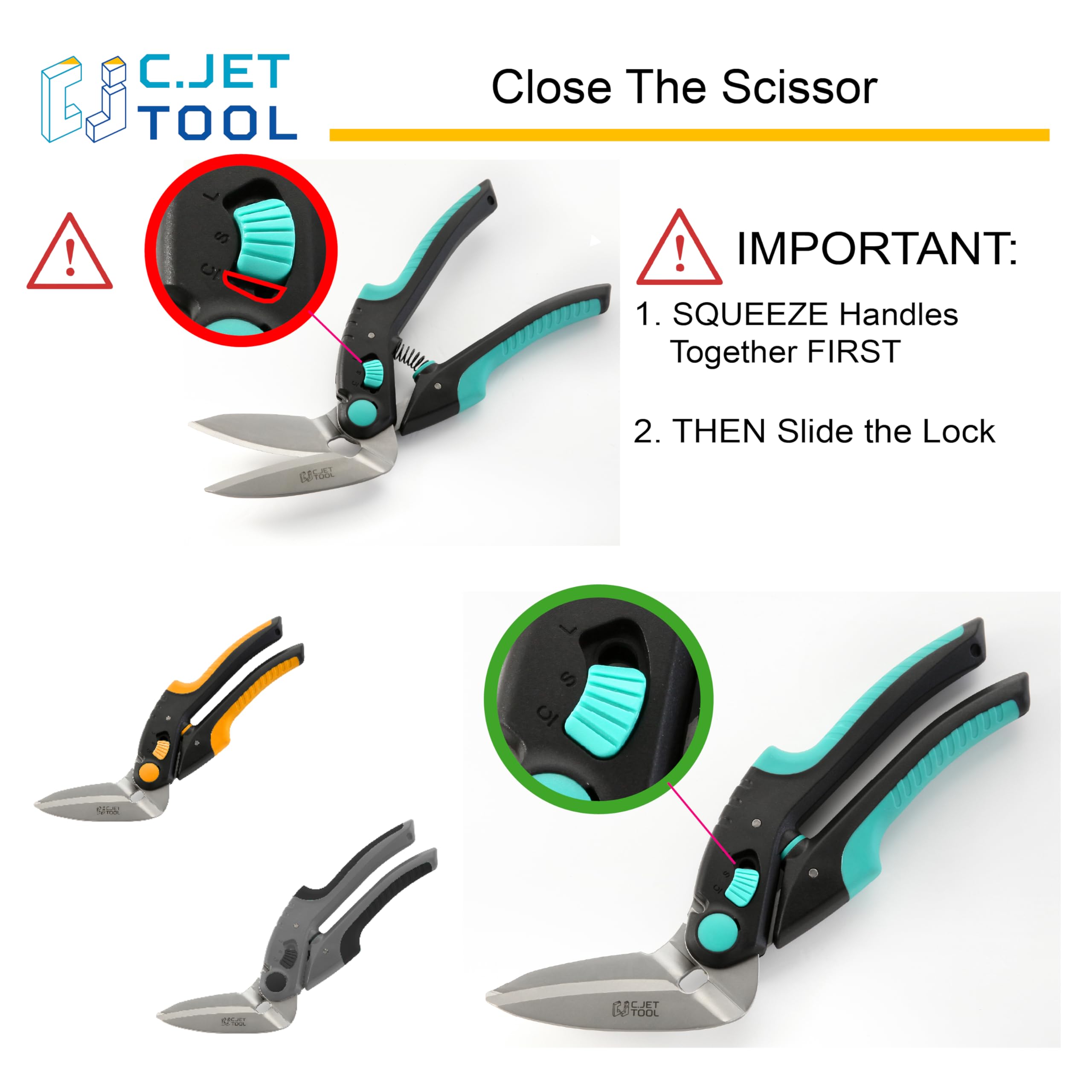 C.JET TOOL soft-grip handle texture providing comfortable secure control