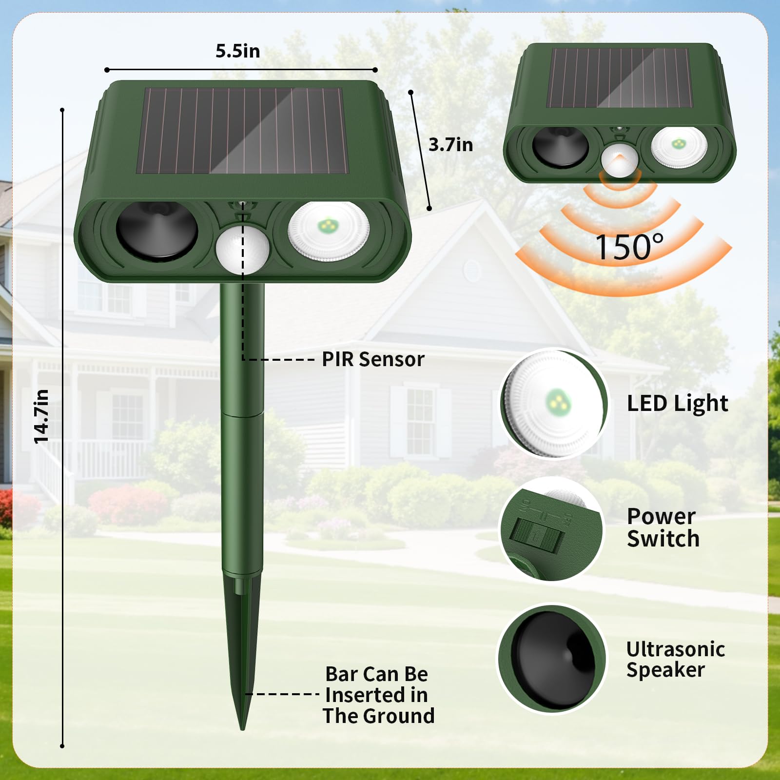 CKCOEO installed in yard demonstrating weatherproof animal protection