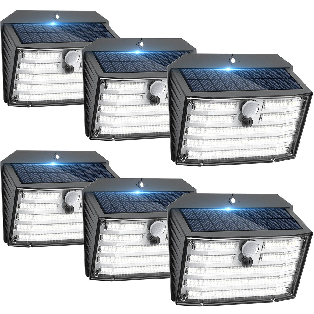 CLAONER front view of solar motion light showing clean casing and LEDs, improves visibility