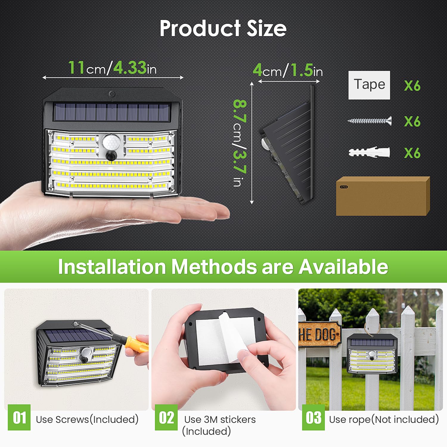 CLAONER PIR motion sensor detail on unit, enables quick detection of movement