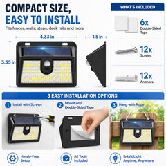 CLAONER motion sensor detail highlighting 120° detection for improved security