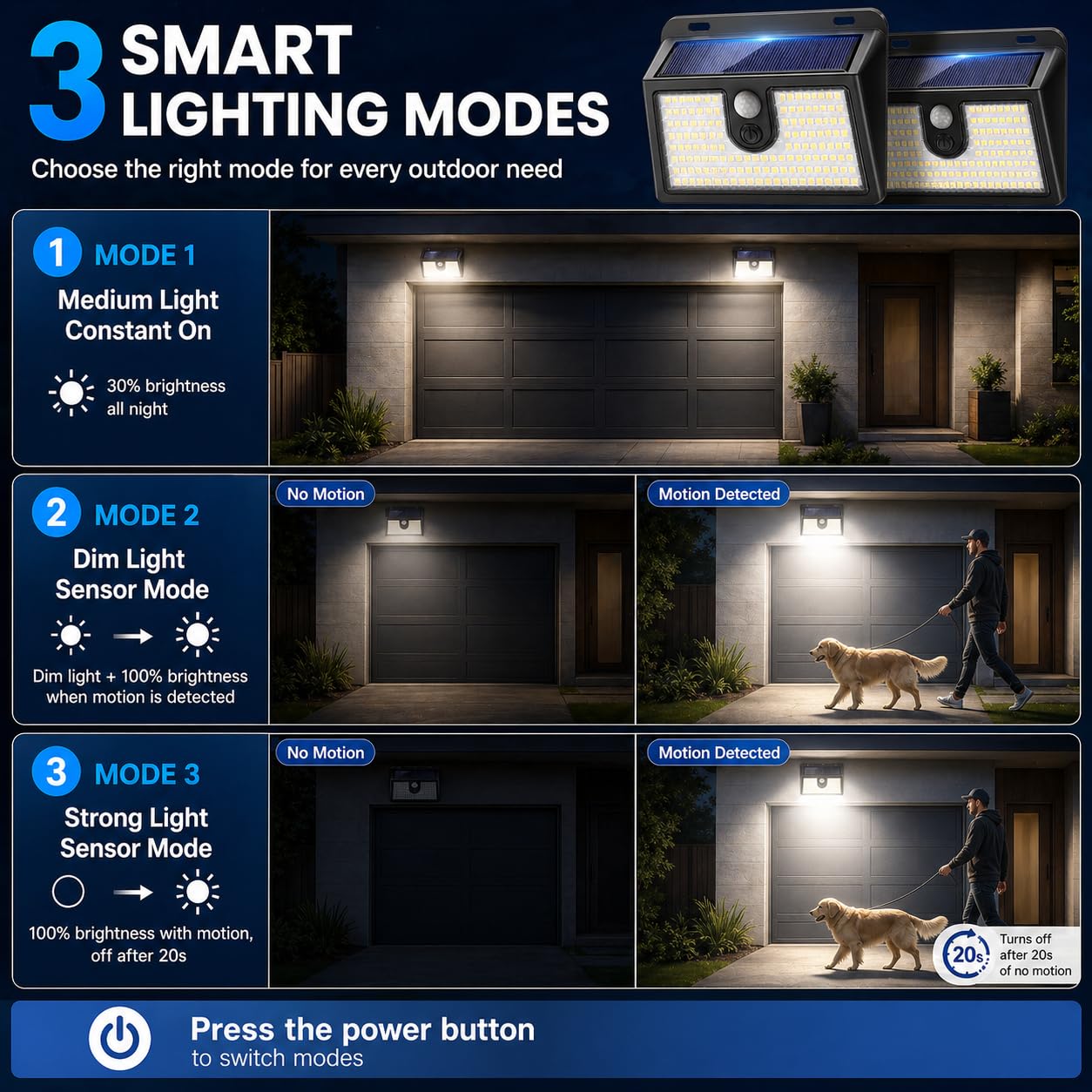 CLAONER mounted on garage exterior illustrating weatherproof outdoor use