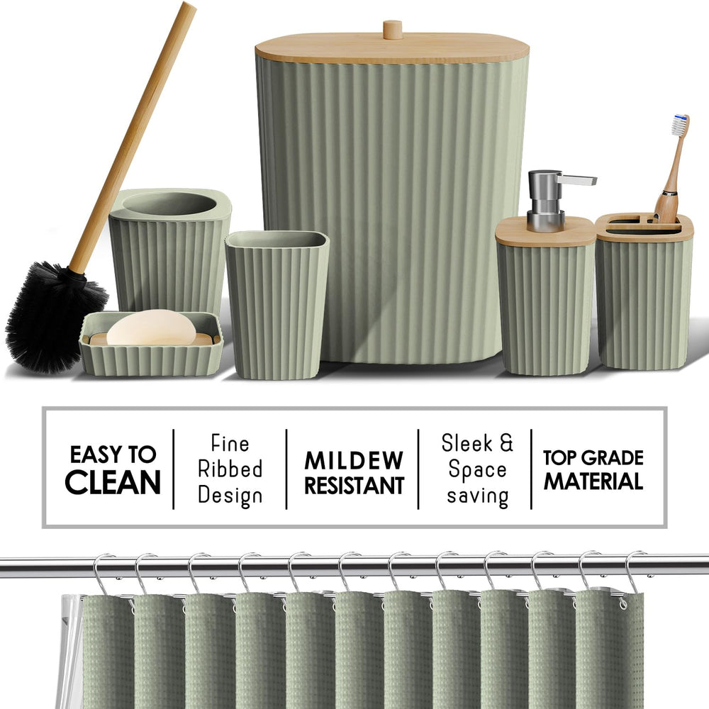 Clara Clark toothbrush holder and tumbler top view illustrating organized countertop storage