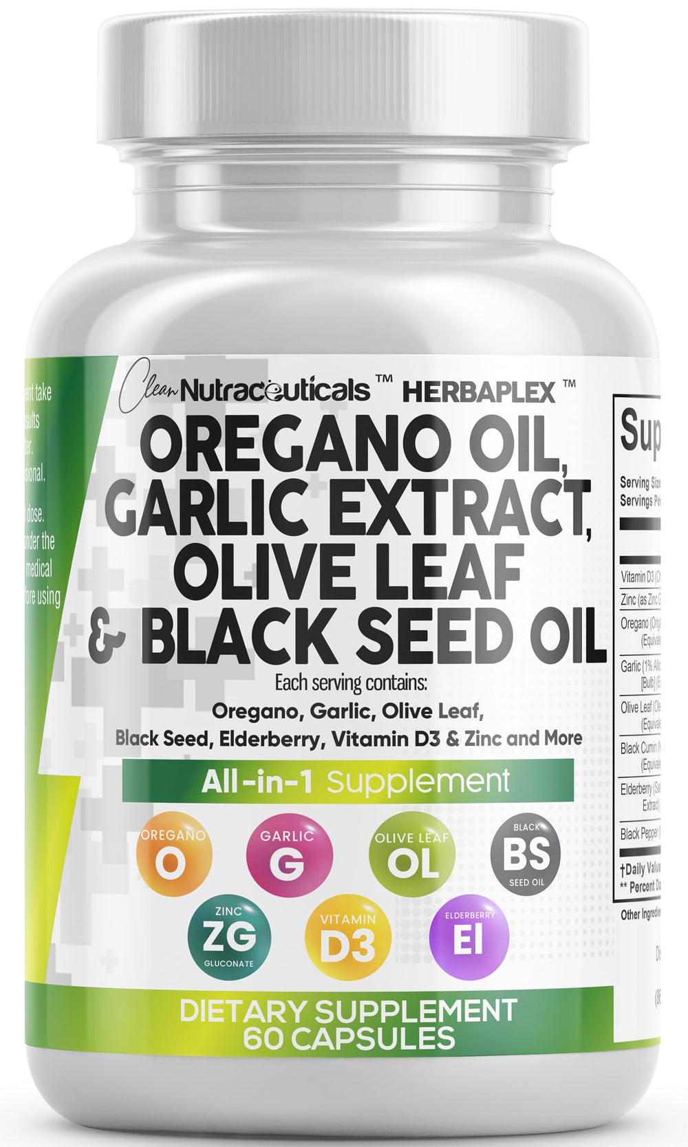 Clean Nutraceuticals front packaging showing HerbaPlex capsules and benefits