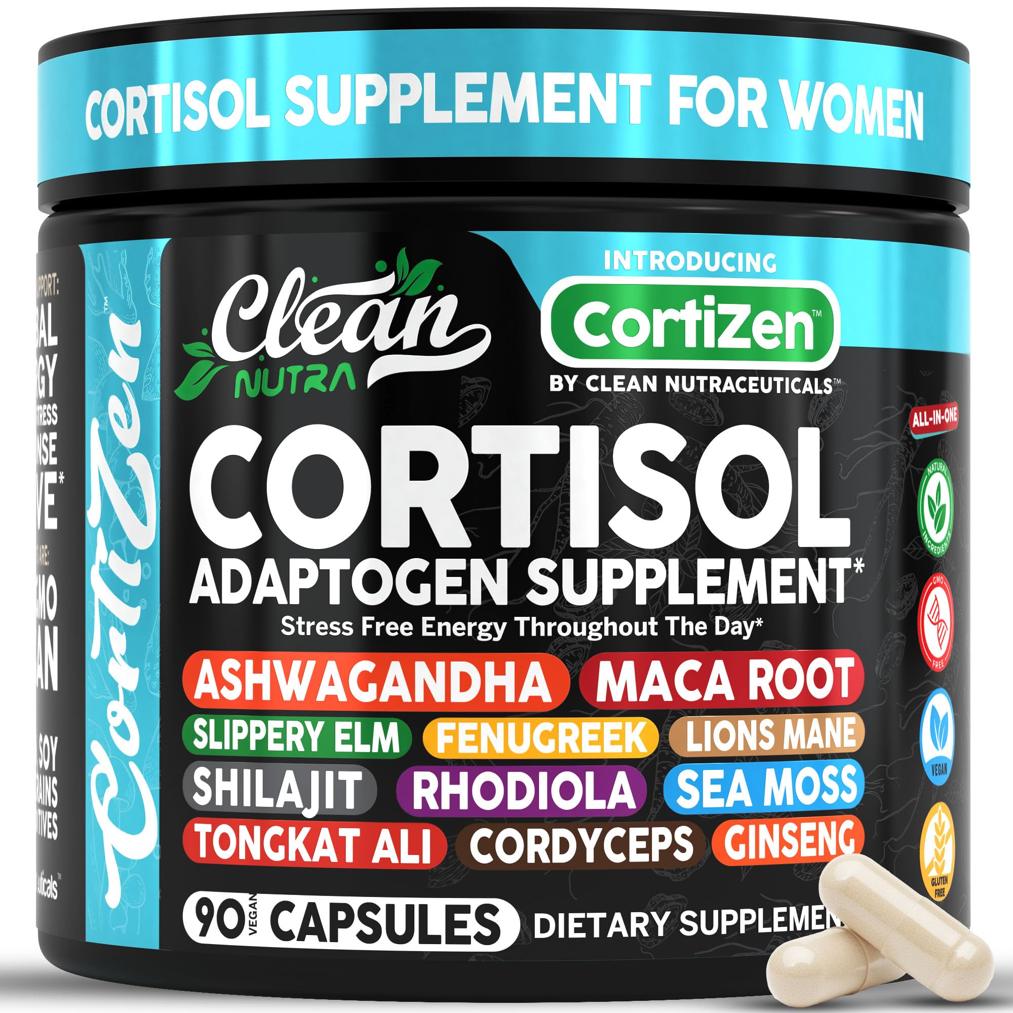 Clean Nutraceuticals front label view showing product name and benefits