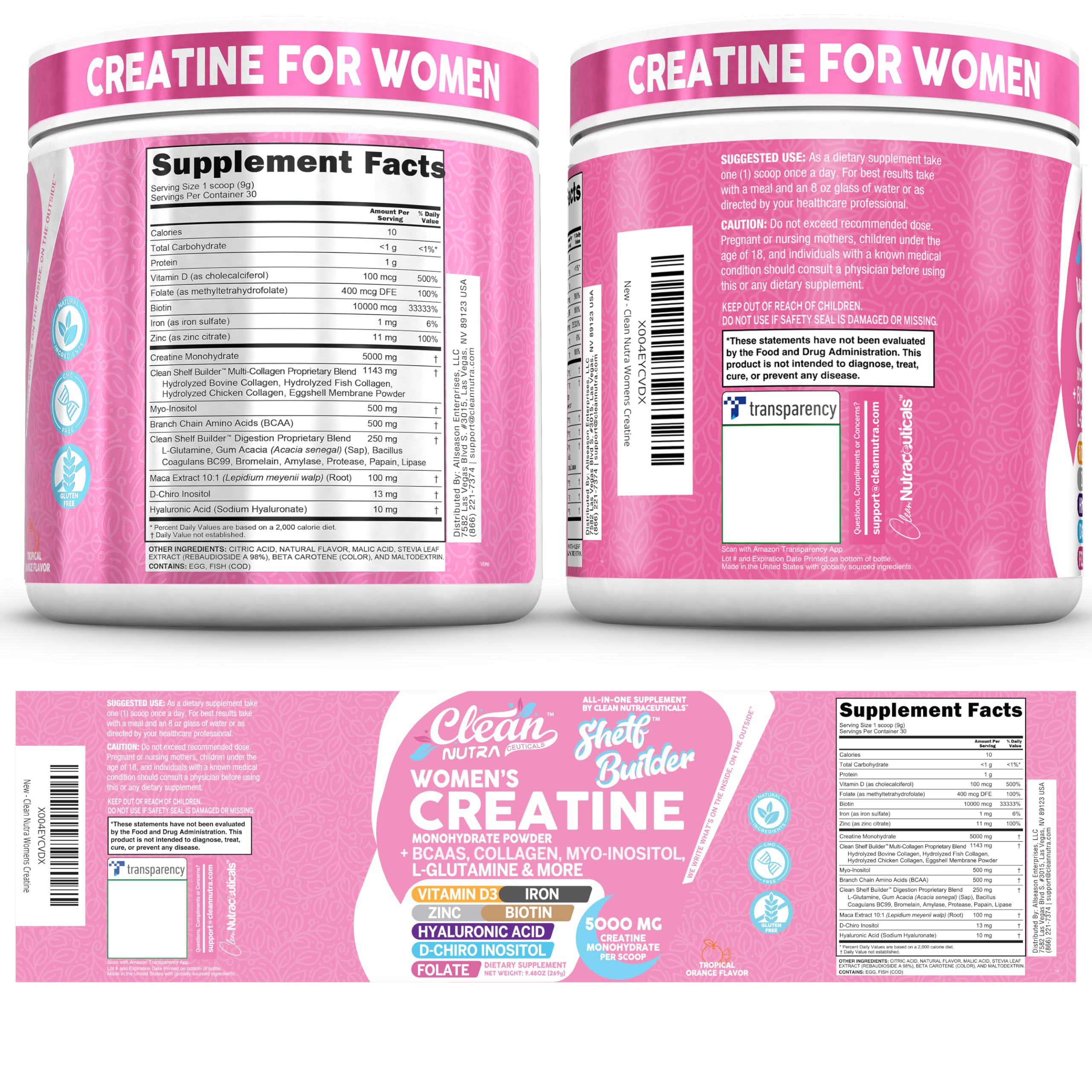 Clean Nutraceuticals label close-up displaying ingredients for informed choice