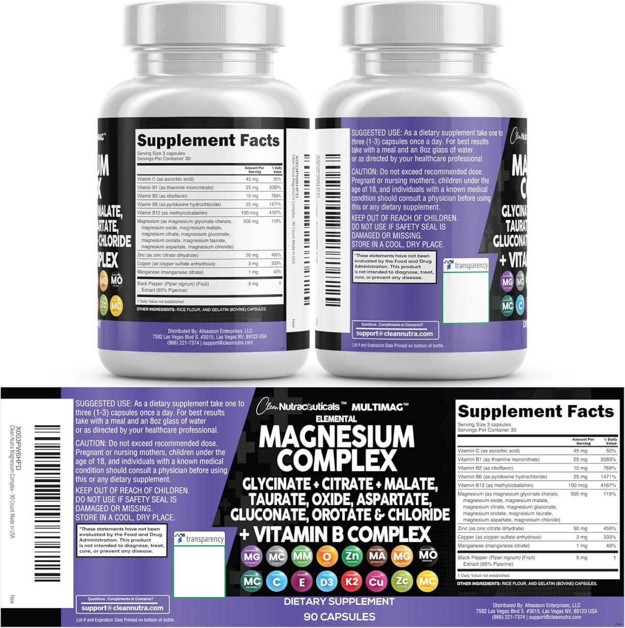 Clean Nutraceuticals capsules in hand for scale demonstrating convenient three-capsule dose