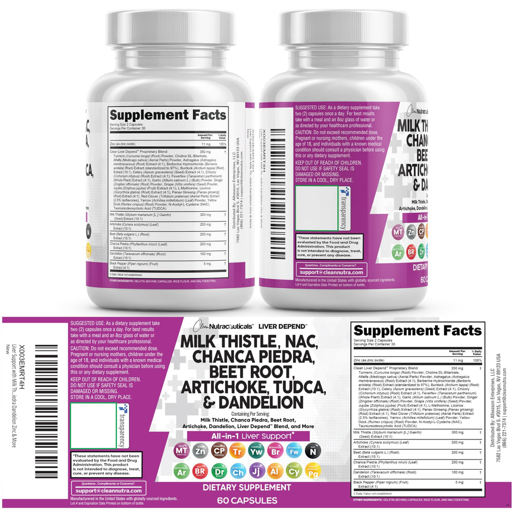 Clean Nutraceuticals bottle side profile showing label and seal integrity