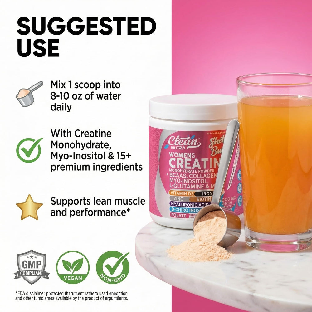Clean Nutraceuticals next to common kitchen items to show jar size and scale