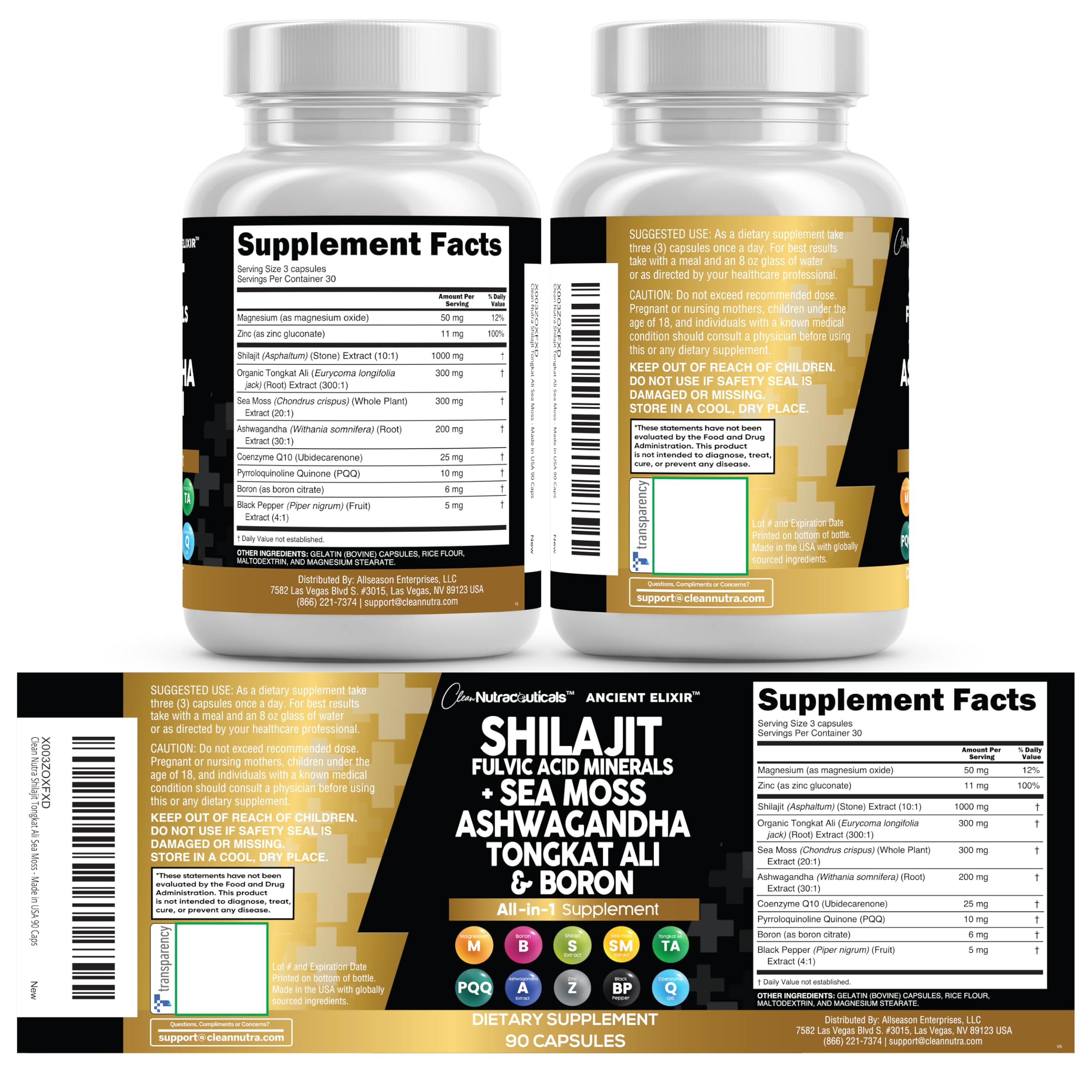 Clean Nutraceuticals capsule next to a coin showing compact size and portability