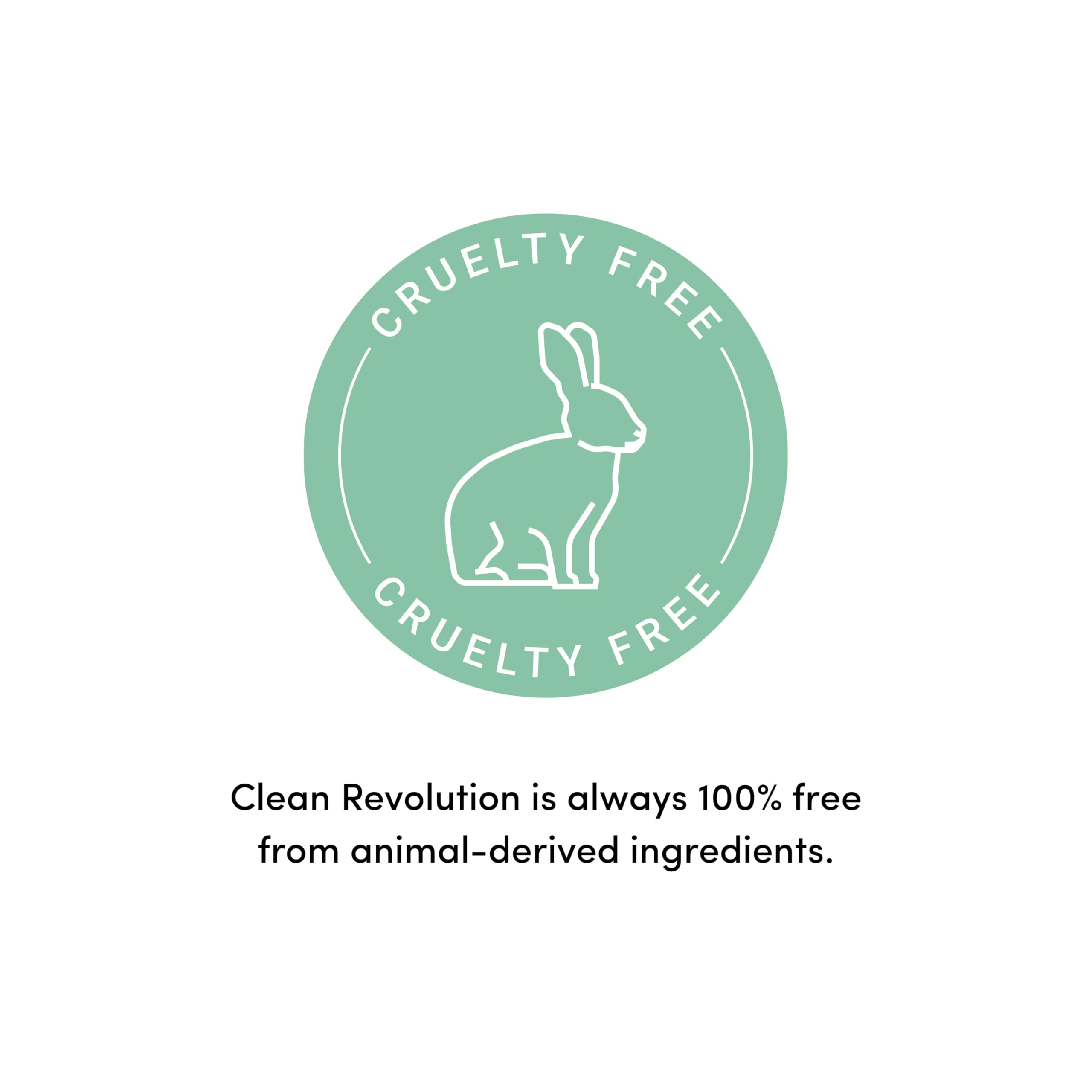 Clean Revolution recyclable packaging symbol conveying reduced plastic waste