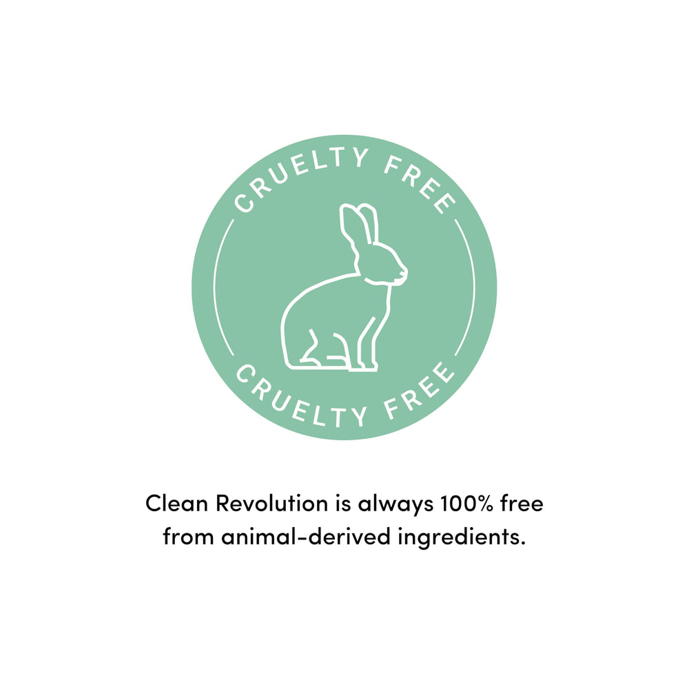 Clean Revolution recyclable packaging symbol conveying reduced plastic waste