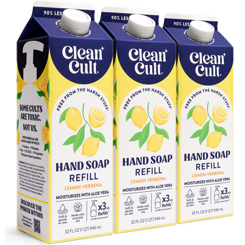 Cleancult front packaging lemon verbena showing product and eco benefits