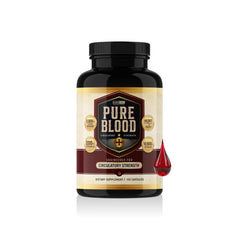 CleanForm PureBlood front packaging showing supplement bottle and label benefits