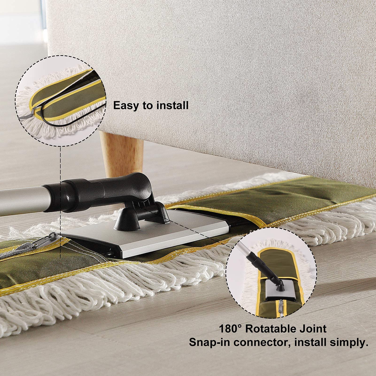 CLEANHOME damp mopping demonstration showing high absorbency for wet cleaning