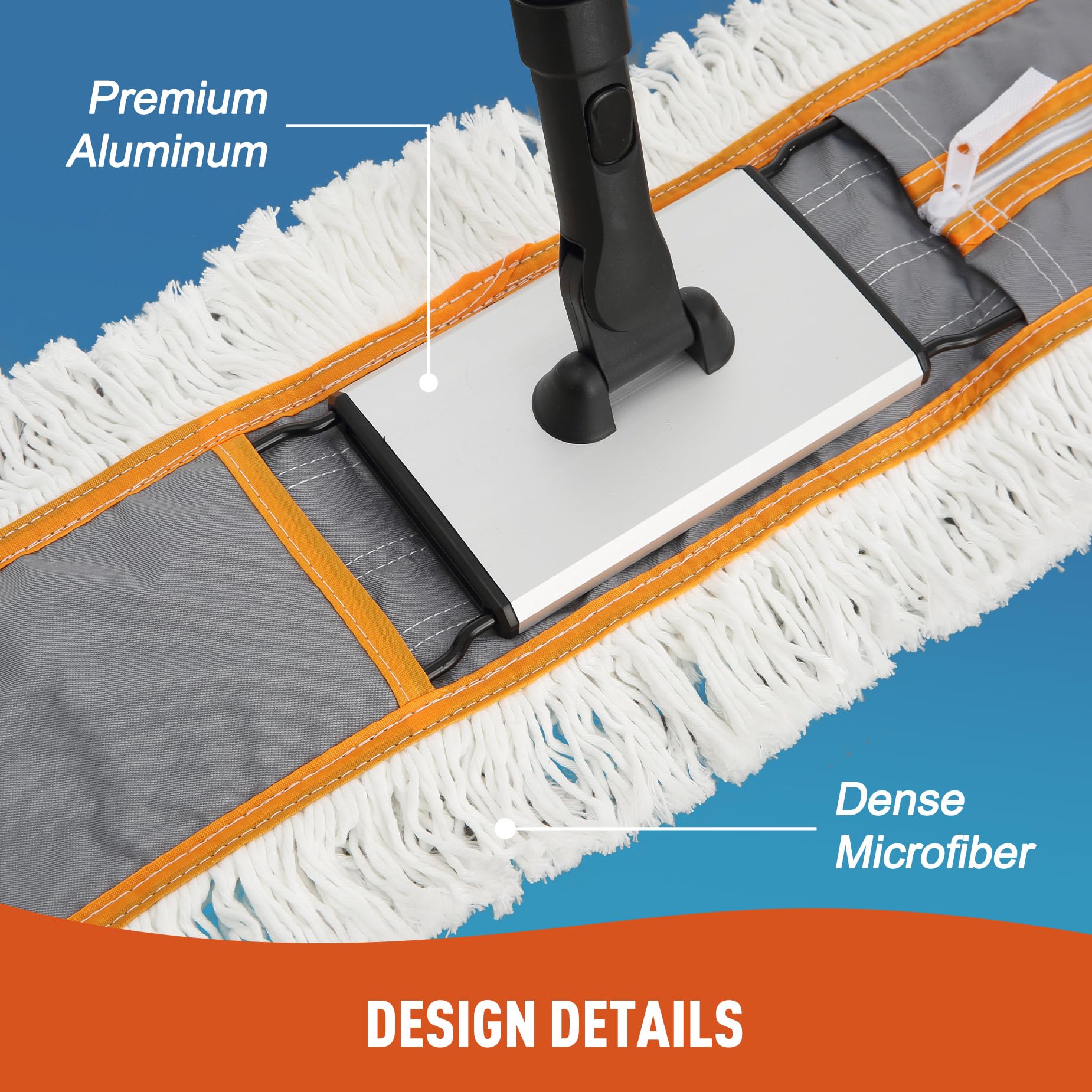 CLEANHOME heavy-duty stitching detail improving pad durability and lifespan