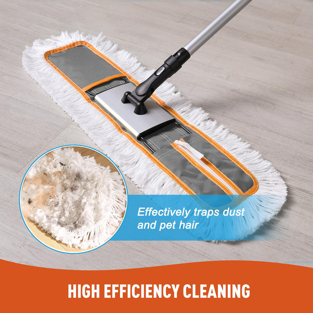 CLEANHOME telescopic rust-proof pole extended to show adjustable reach