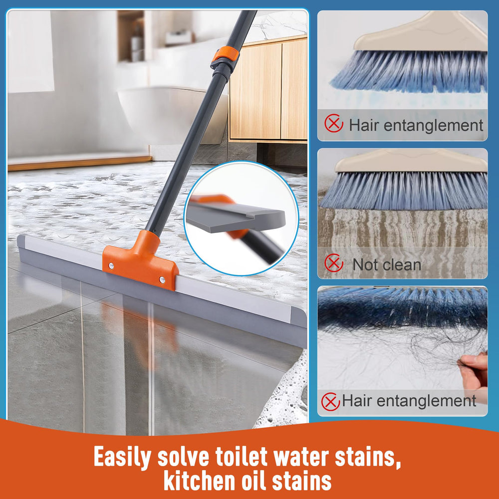 CLEANHOME squeegee clearing water on pool deck to speed dry times