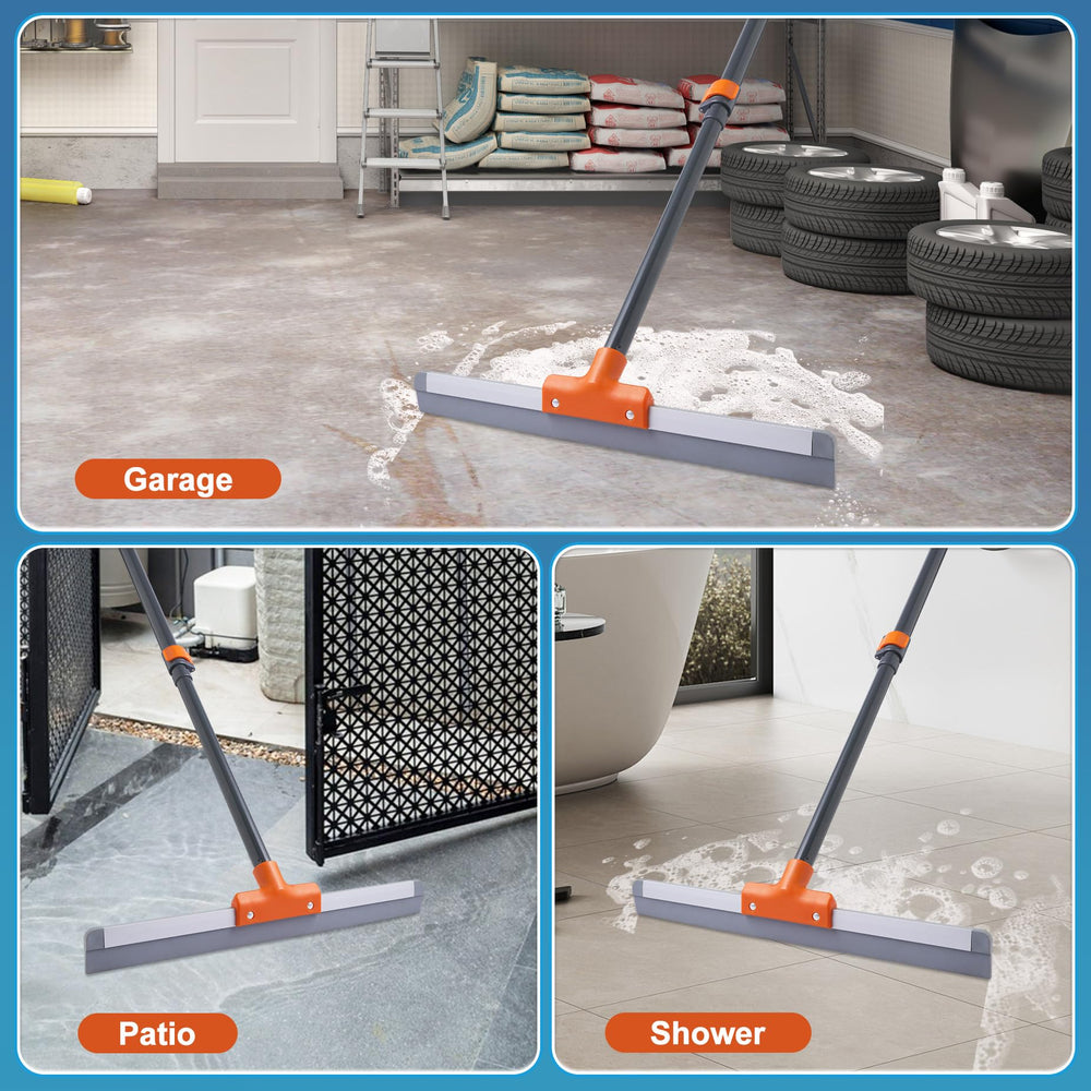 CLEANHOME squeegee beside shoe showing scale and wide coverage benefit