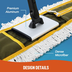 CLEANHOME swivel head detail demonstrating 360-degree rotation for tight spaces