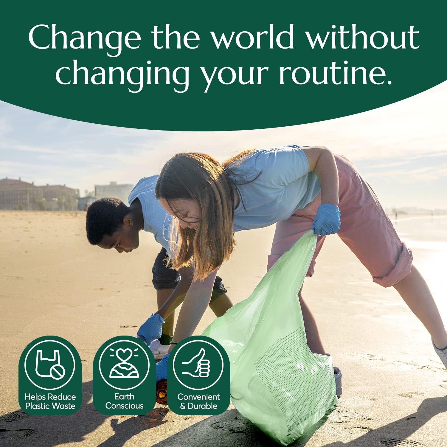 Cleanomic bag in a modern kitchen setting highlighting everyday use and tidy waste control