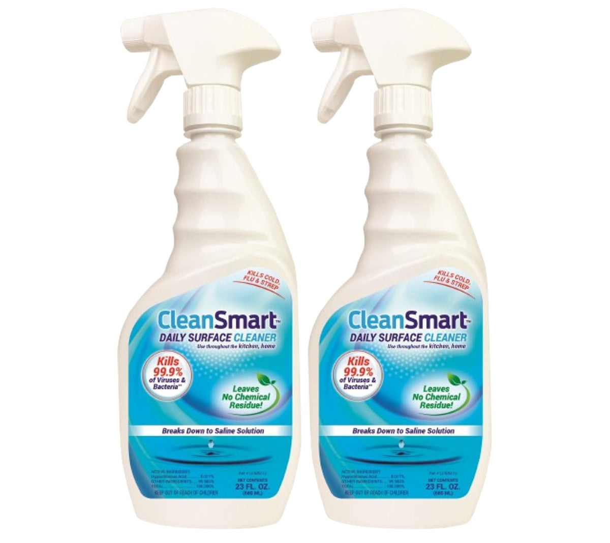CleanSmart front packaging showing 23 oz bottle and brand visibility for easy identification