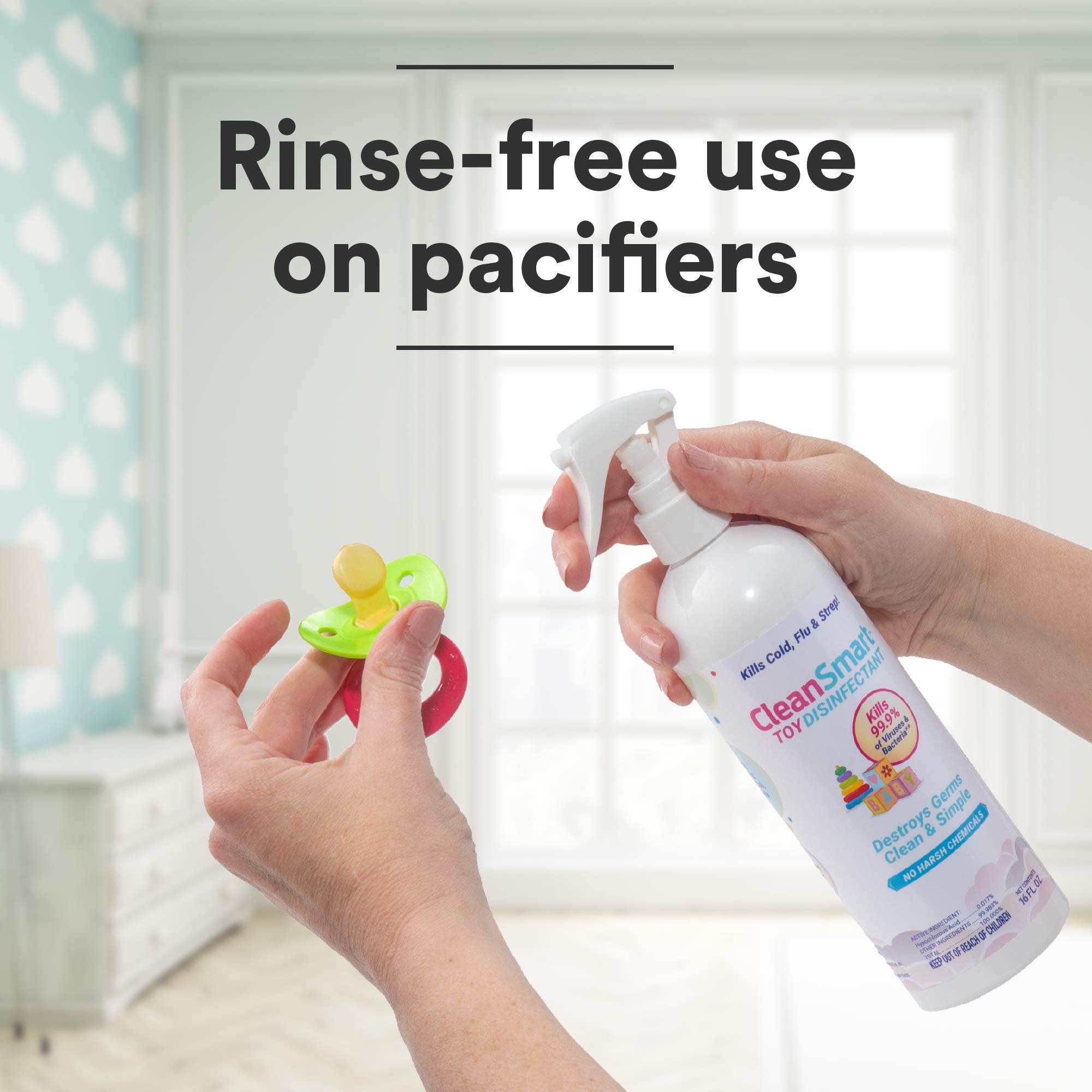CleanSmart next to an adult hand for size and easy-grip benefit
