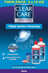 Clear Care lens case open revealing platinum disk for neutralization benefit
