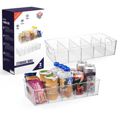 ClearSpace front view of two XL bins showing clear visibility and capacity