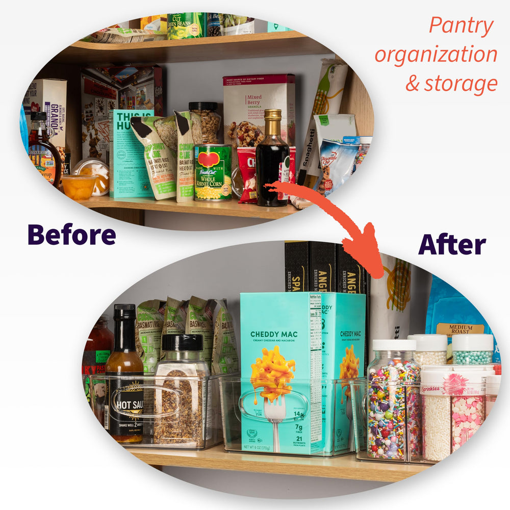 ClearSpace top view with pantry items arranged for easy identification