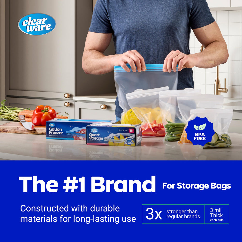 CLEARWARE close-up of double zipper demonstrating leak-resistant seal