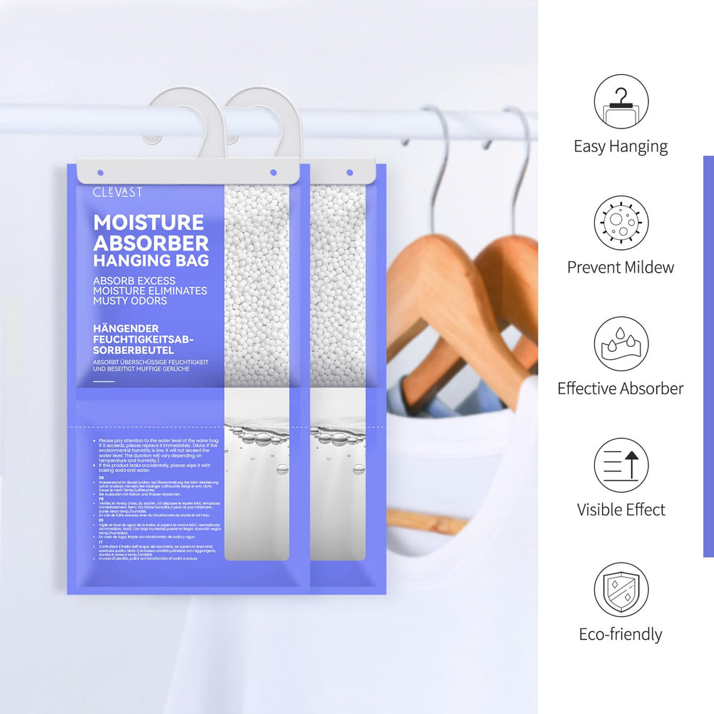 CLEVAST placed on bathroom counter reducing condensation and damp odors