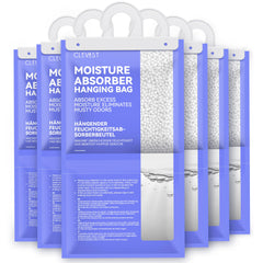 CLEVAST front packaging showing unscented dehumidifier bags and capacity benefit