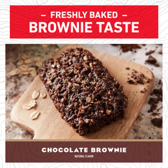 CLIF Bar close-up of Chocolate Brownie texture highlighting oats and chocolate bits