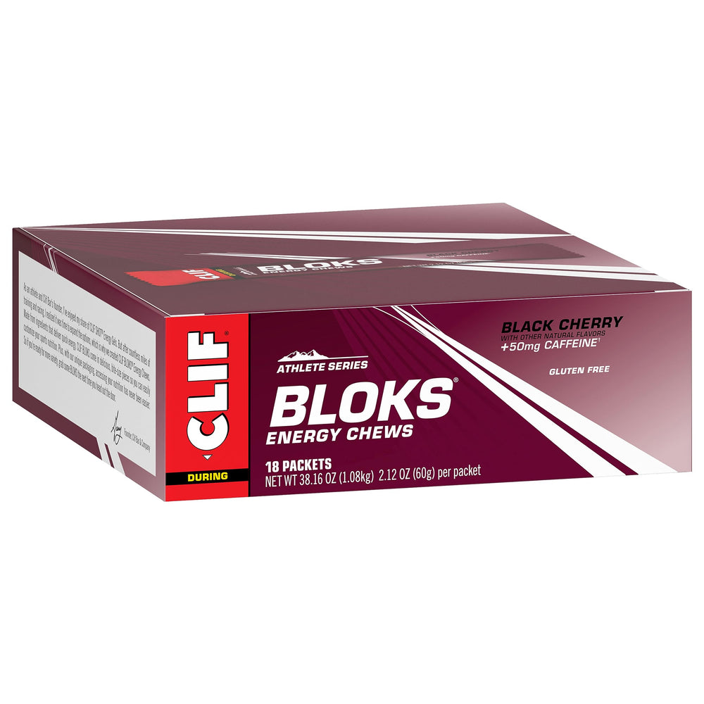 Clif Bloks beside race checklist illustrating pre-race or in-race energy planning