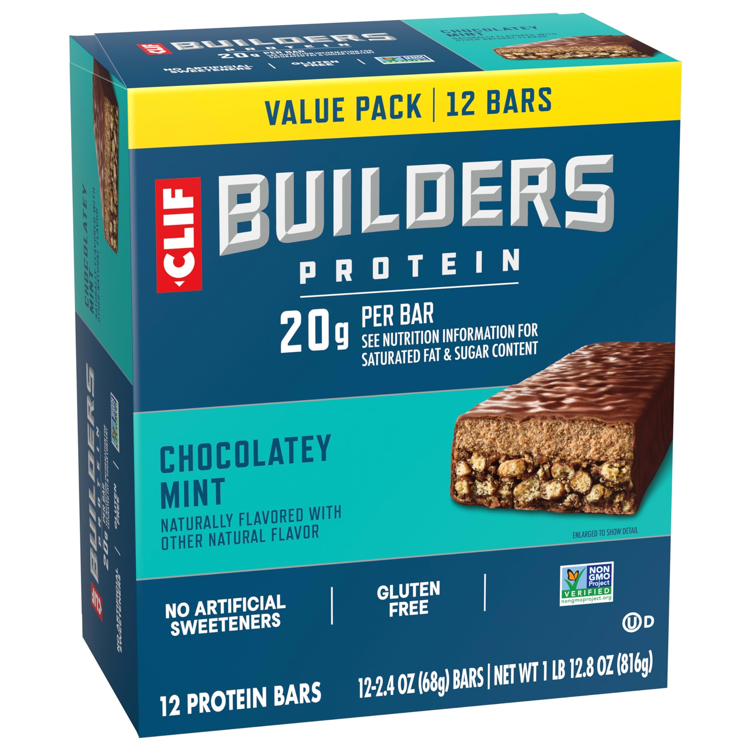 CLIF BUILDERS bar on a workout bench illustrating post-exercise use