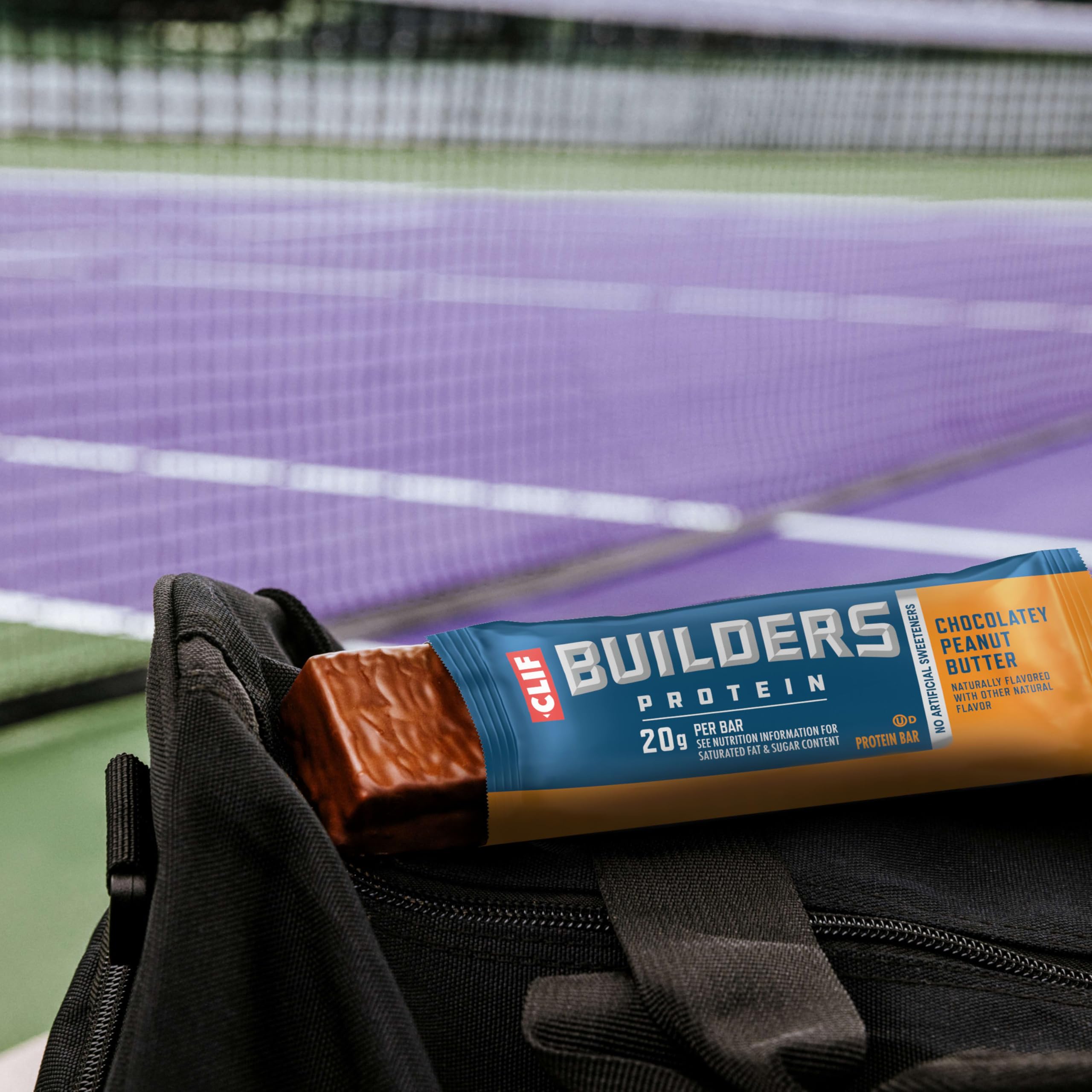 CLIF BUILDERS bar next to common items for easy size comparison