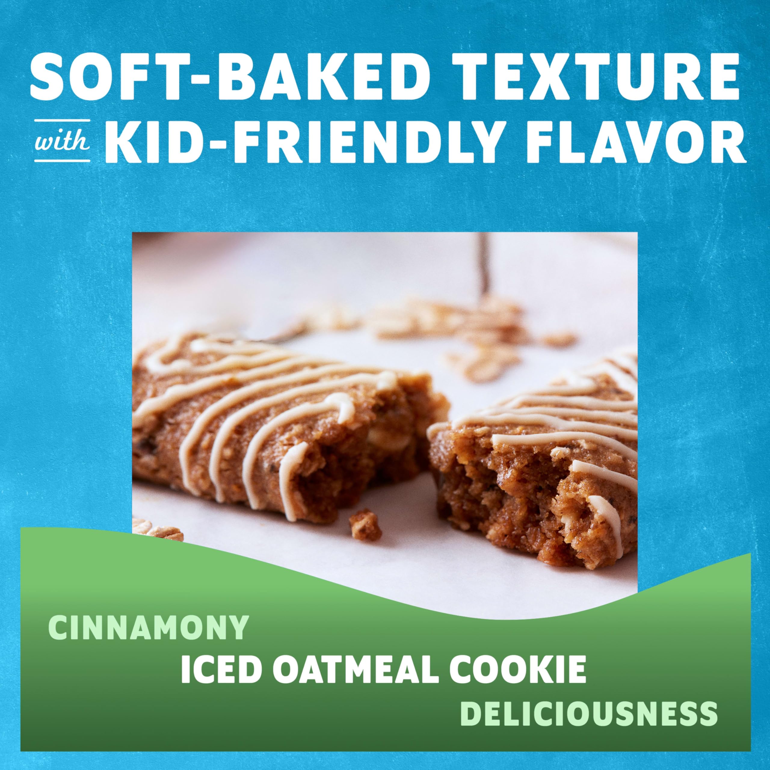 Clif Kid ZBar close-up of soft-baked texture highlighting chewy oats and softness