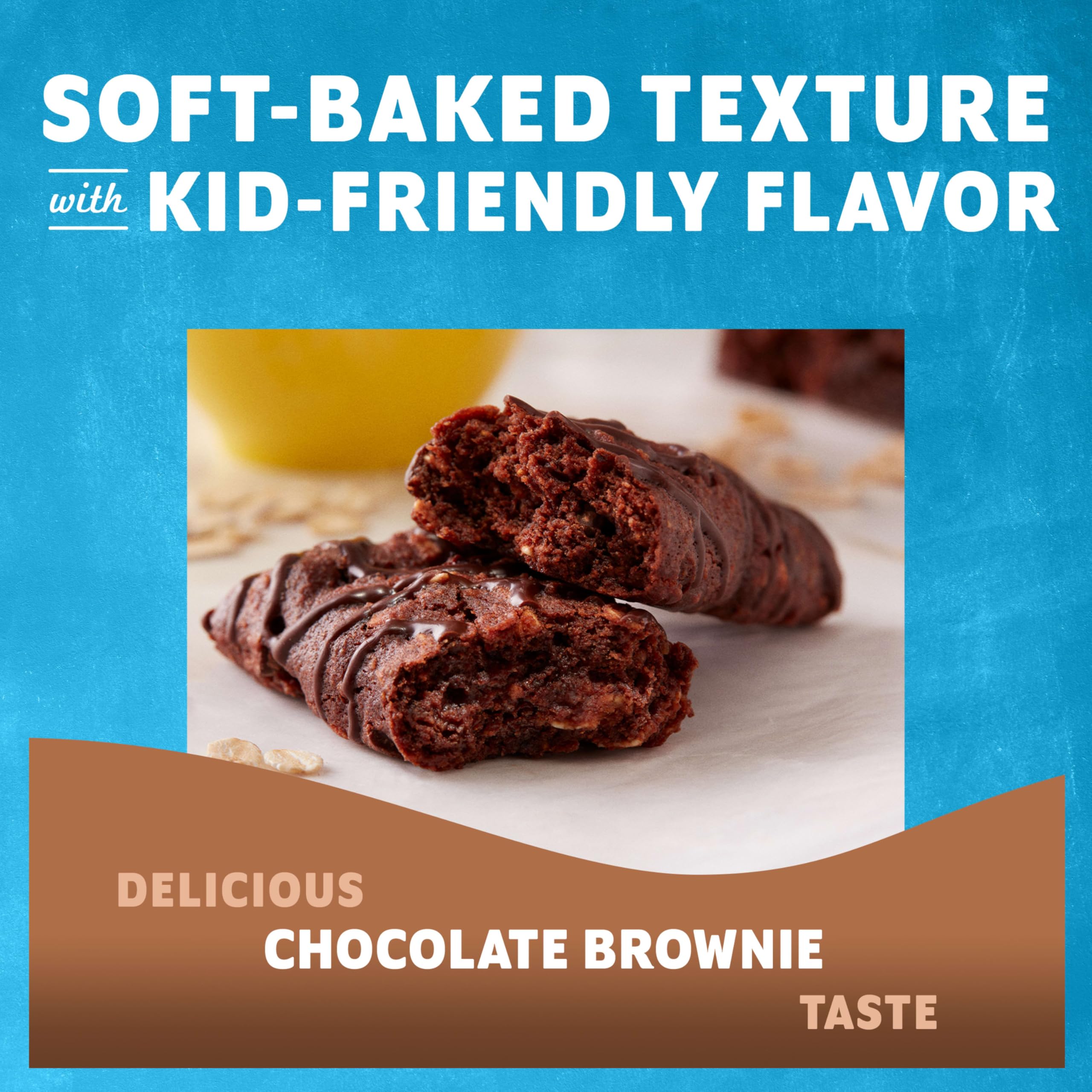 Clif Kid Zbar brownie bar cross-section showing chewy interior and whole grains