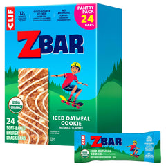 Clif Kid ZBar front box showing the 24-count packaging and organic label