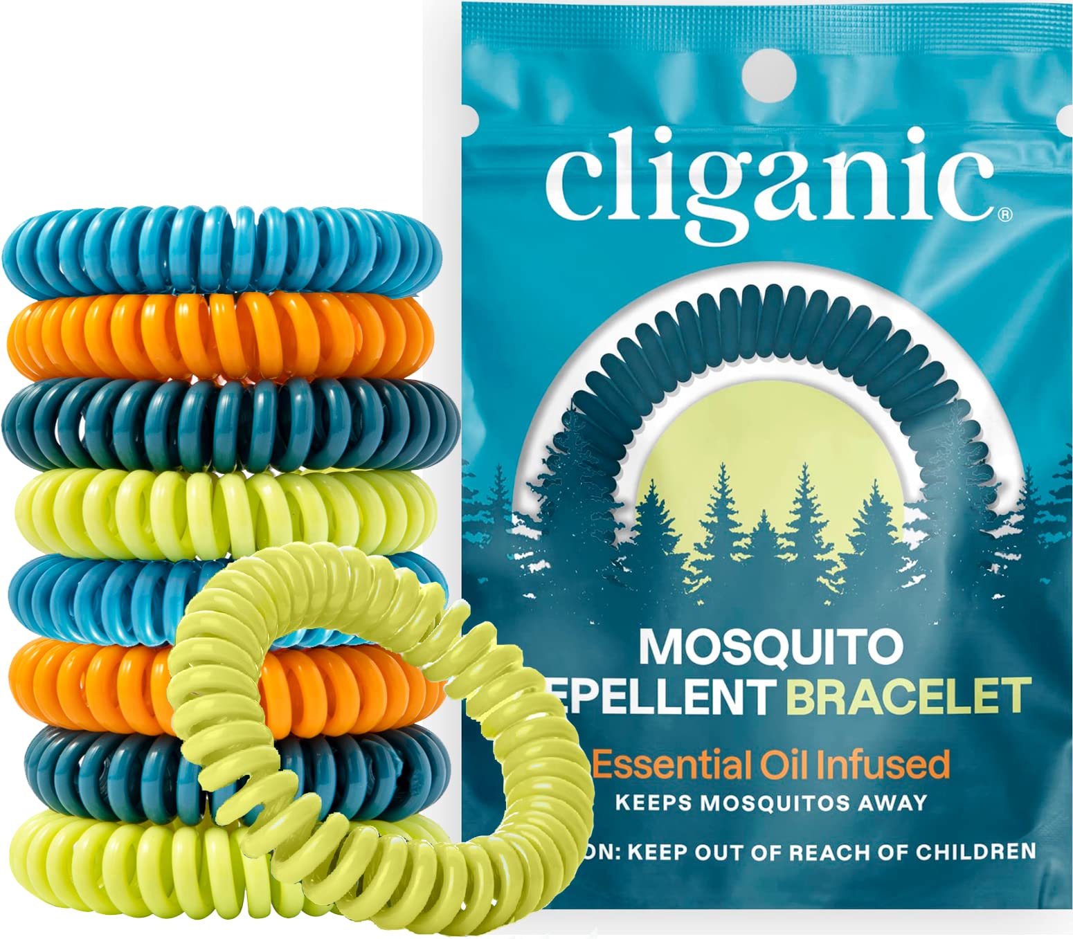 Cliganic front packaging showing 25-pack and portability benefit