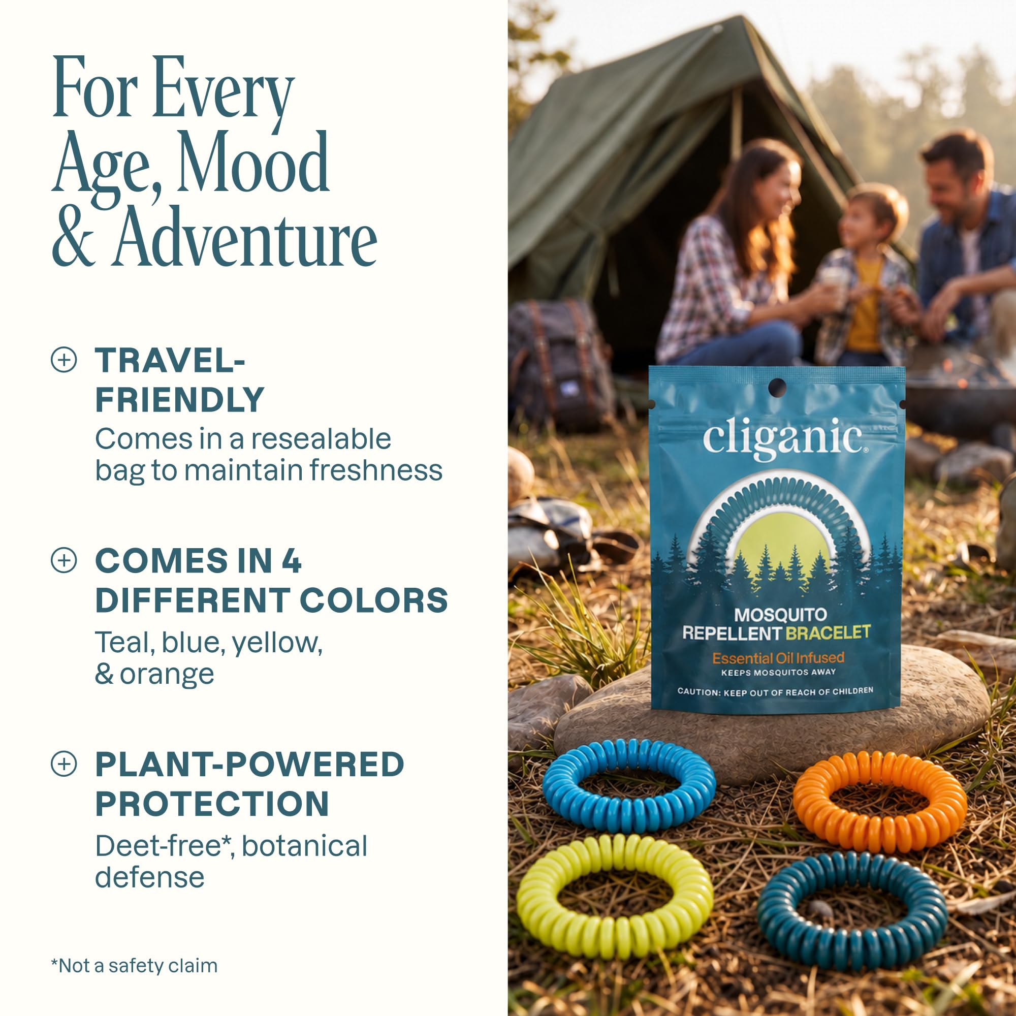 Cliganic individually wrapped bracelets highlighting freshness and convenience