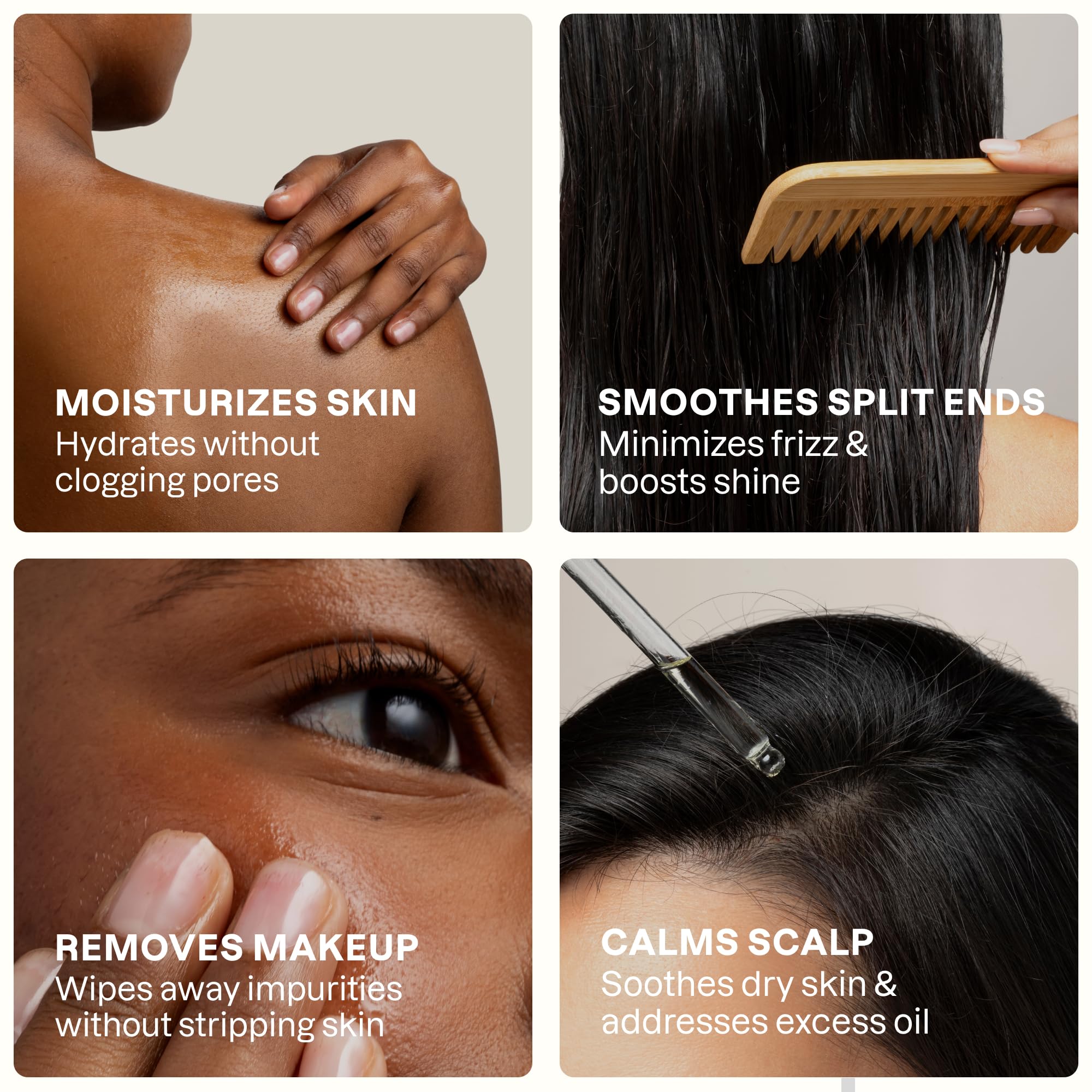 Cliganic jojoba oil used on beard and hair for softness